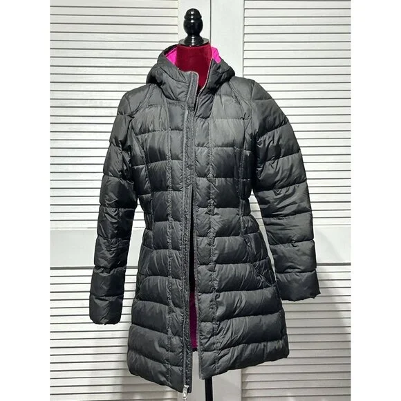 The North Face Women's Charcoal Gray Jenae 550 Down Puff Parka Coat Size M 3041 - Picture 5 of 13